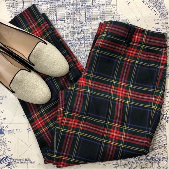 J. Crew Factory Pants - J. Crew Factory Plaid City Fit Skimmer Pants